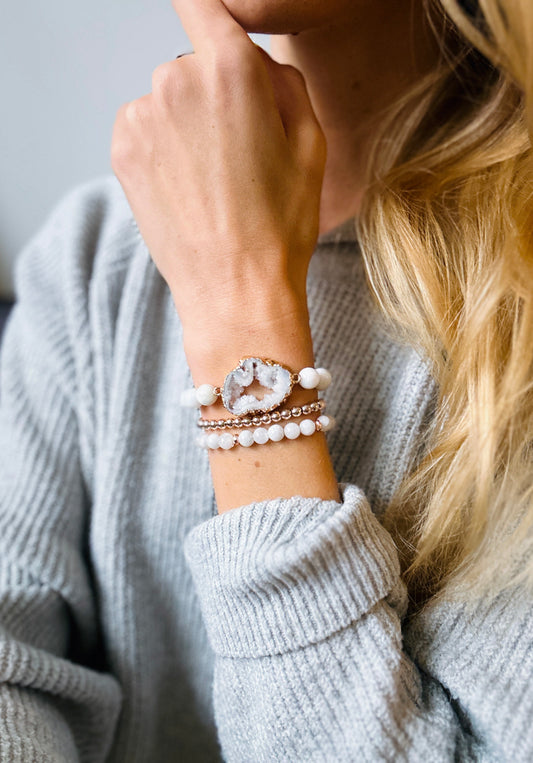 Moonbeam Agate Bracelet