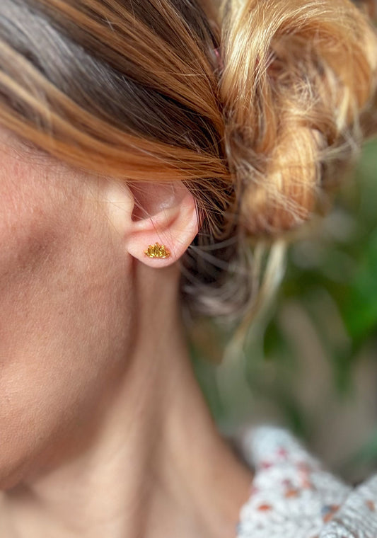 The Gold Lotus Earrings