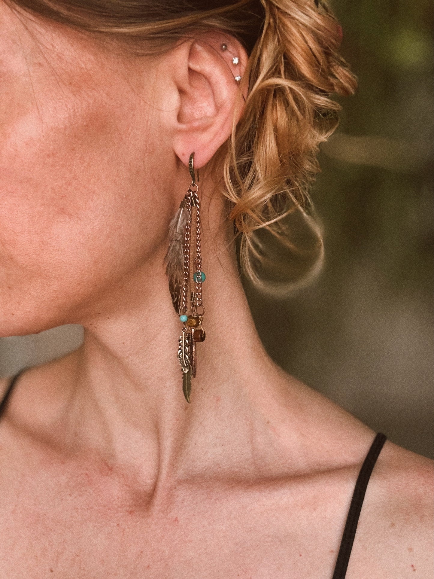 The Sienna Feather Earrings