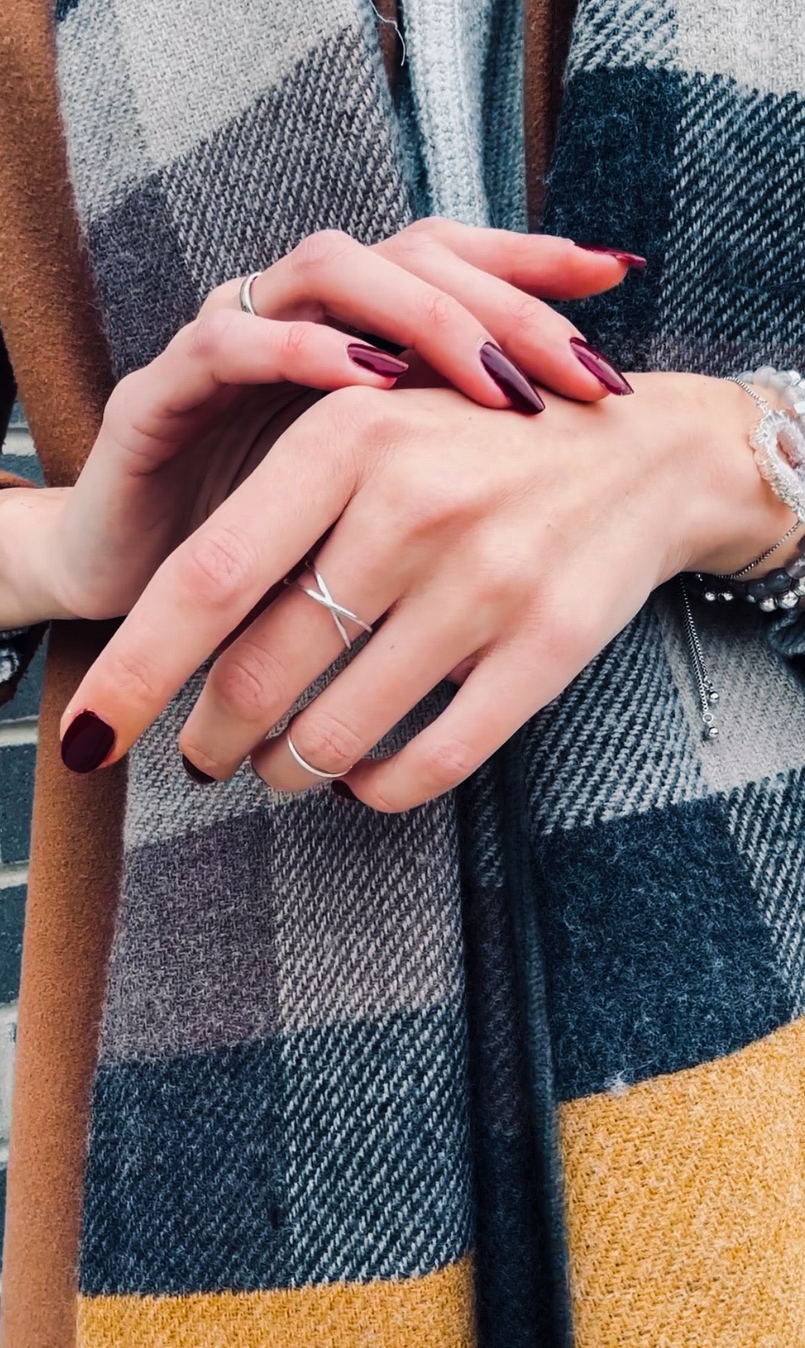 The Silver Criss Cross Ring