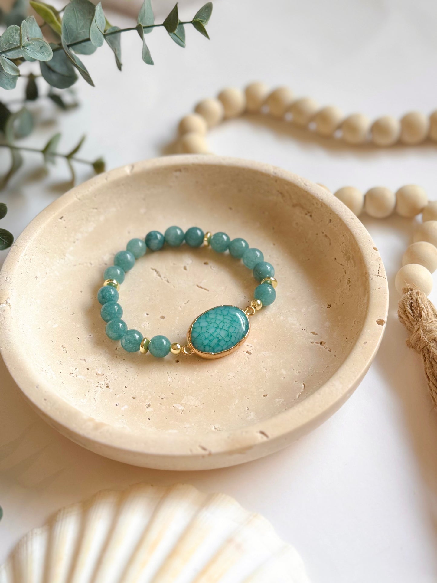 The Turquoise Shell Focal Connector Bracelet