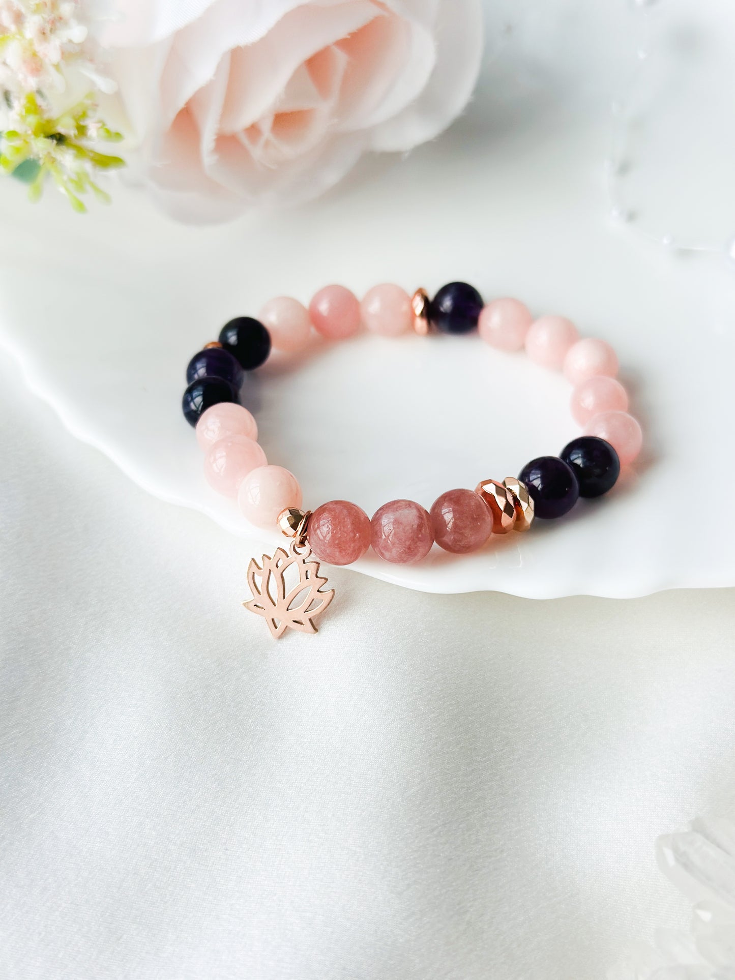 The Lila Lotus Bracelet