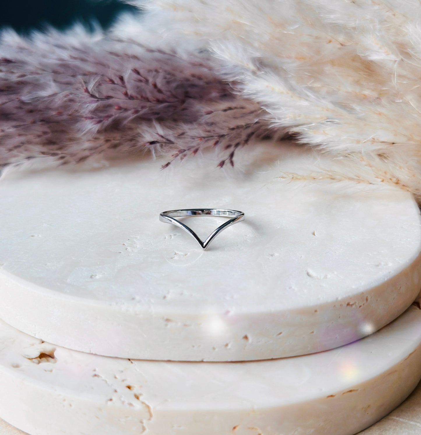 The Silver Chevron Ring