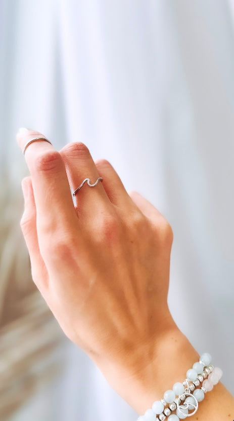 Silver Wave Ring