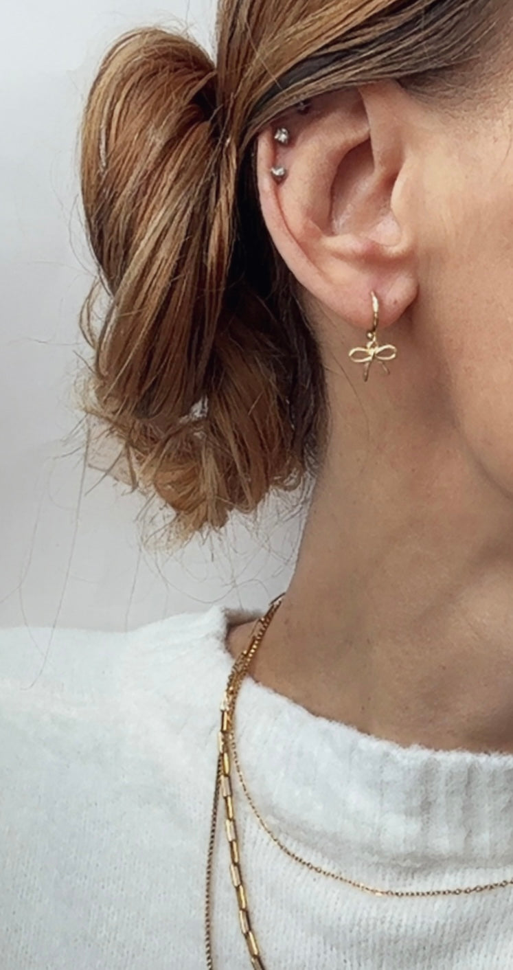 The Gold Bow Hoops