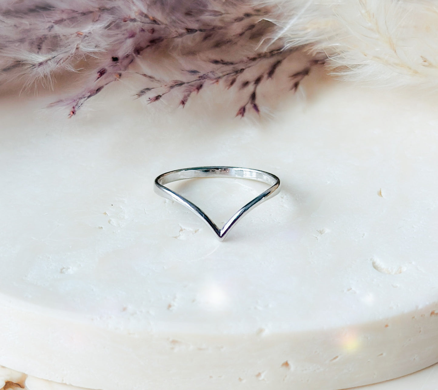 The Silver Chevron Ring