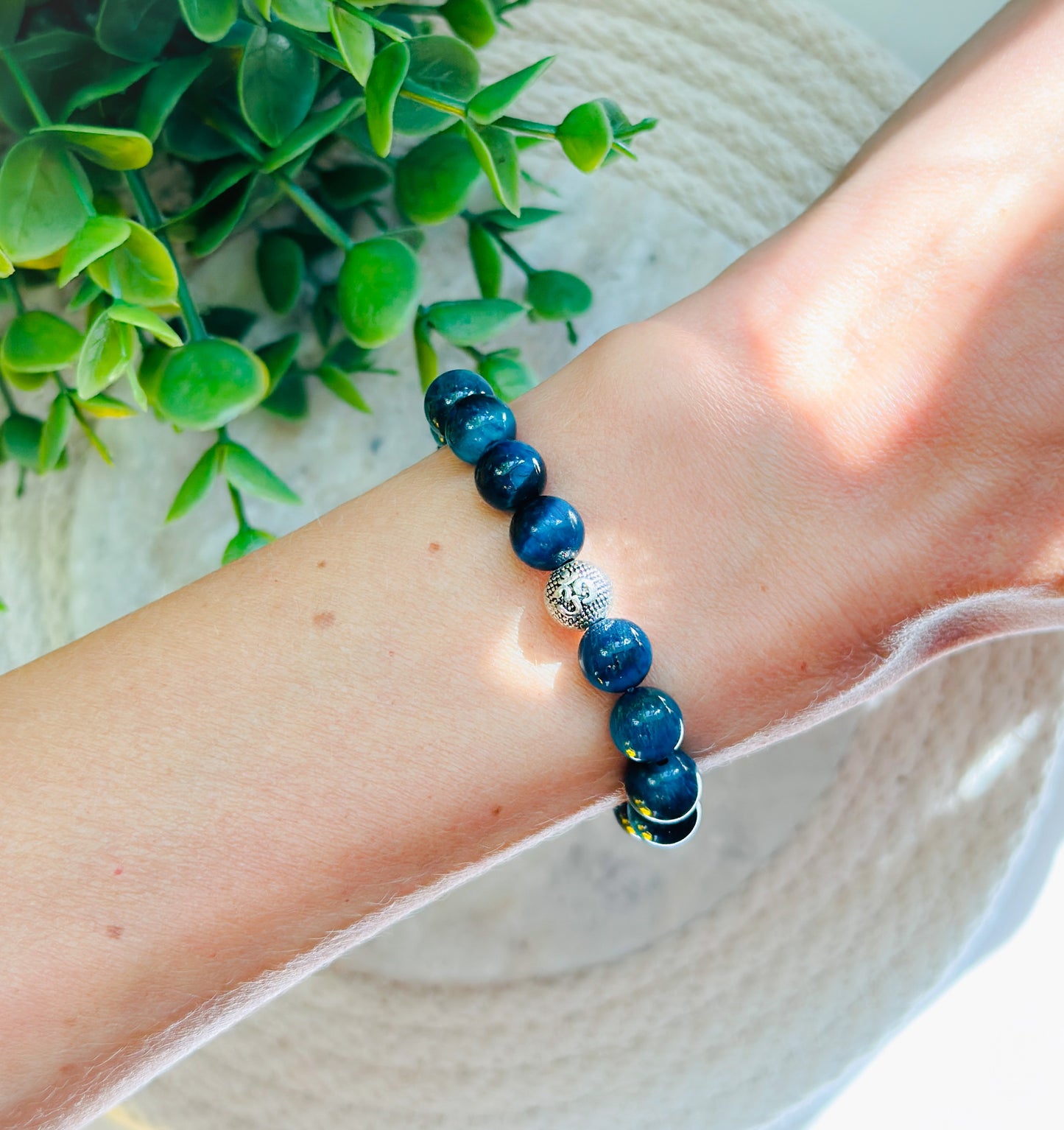 Blue Om Bracelet