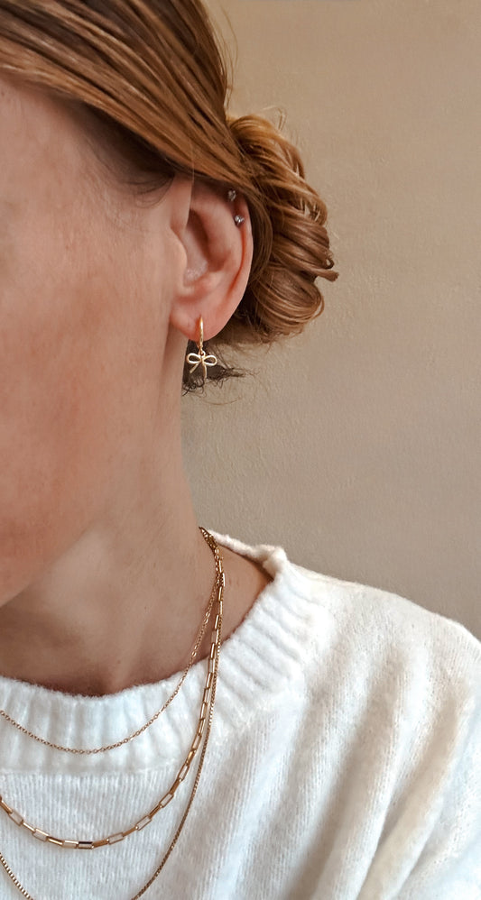 The Gold Bow Hoops