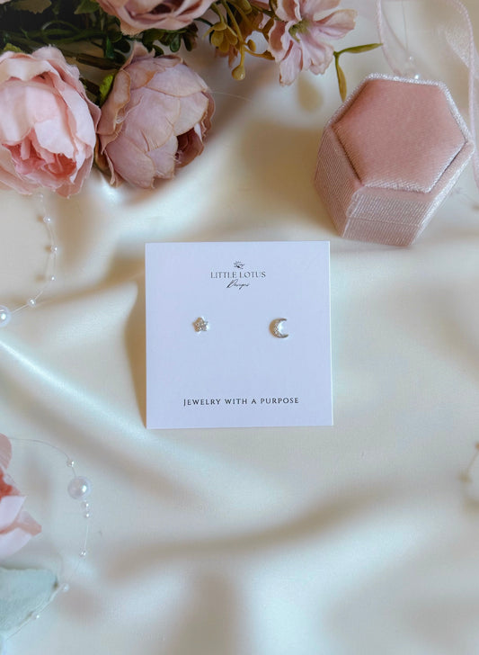 The Moon & The Stars Studs