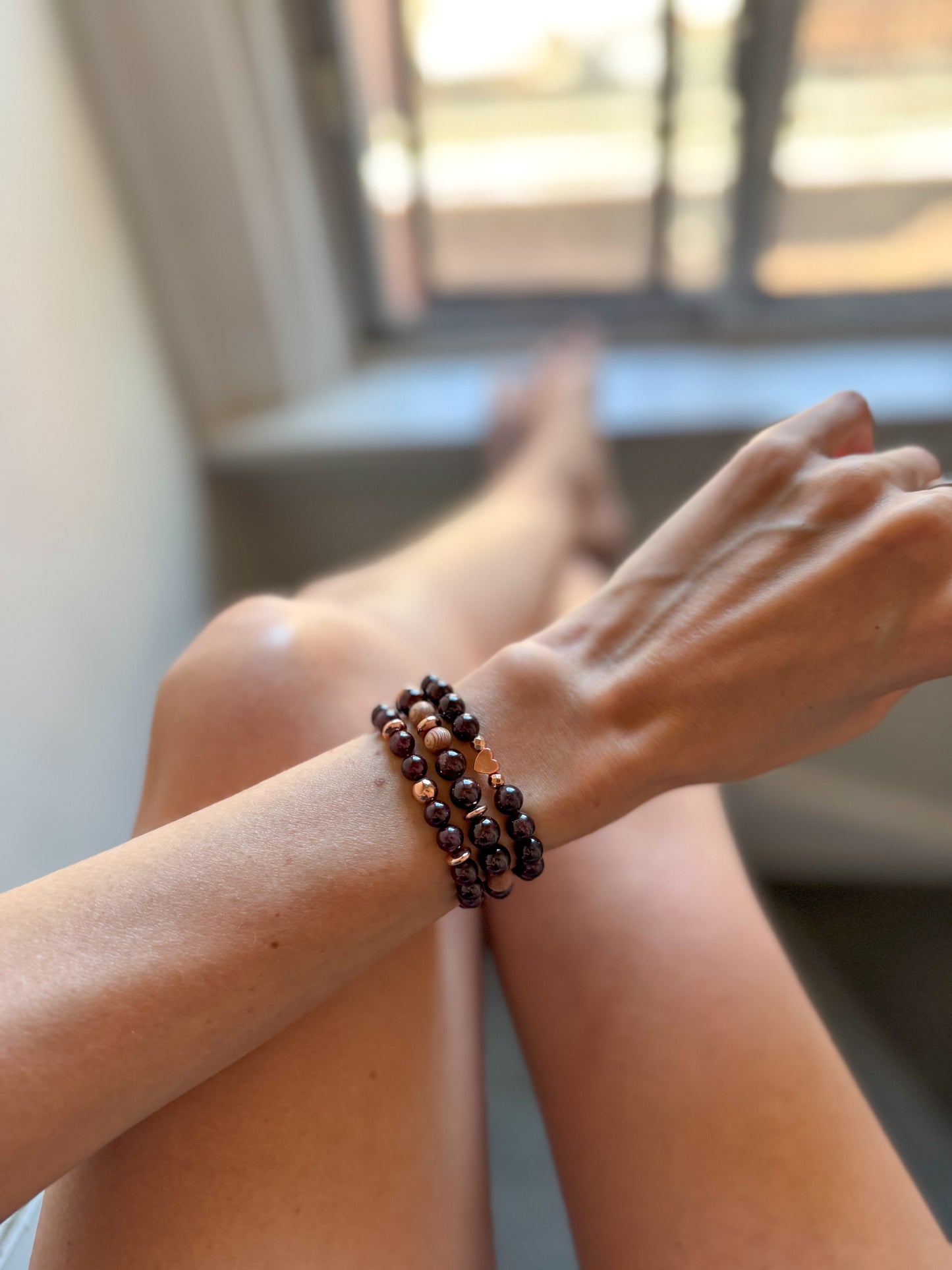 Garnet Bracelet Set