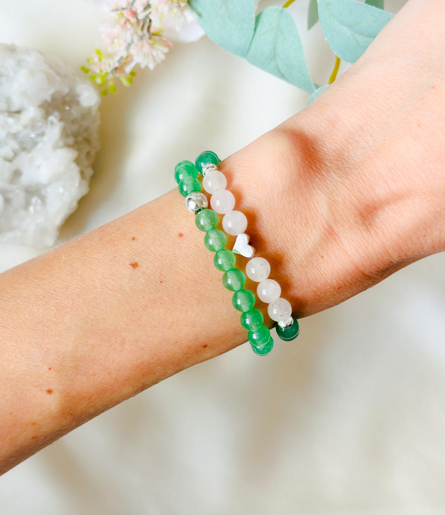 Aventurine & Rose Quartz Bracelets