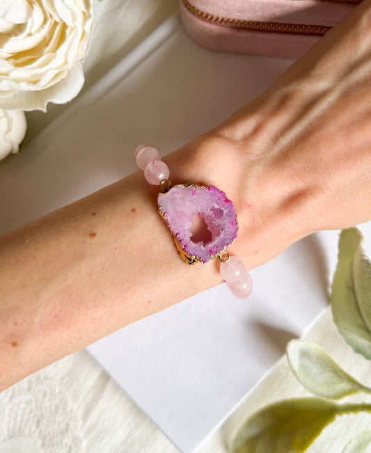 Pink Paradise Geode Bracelet