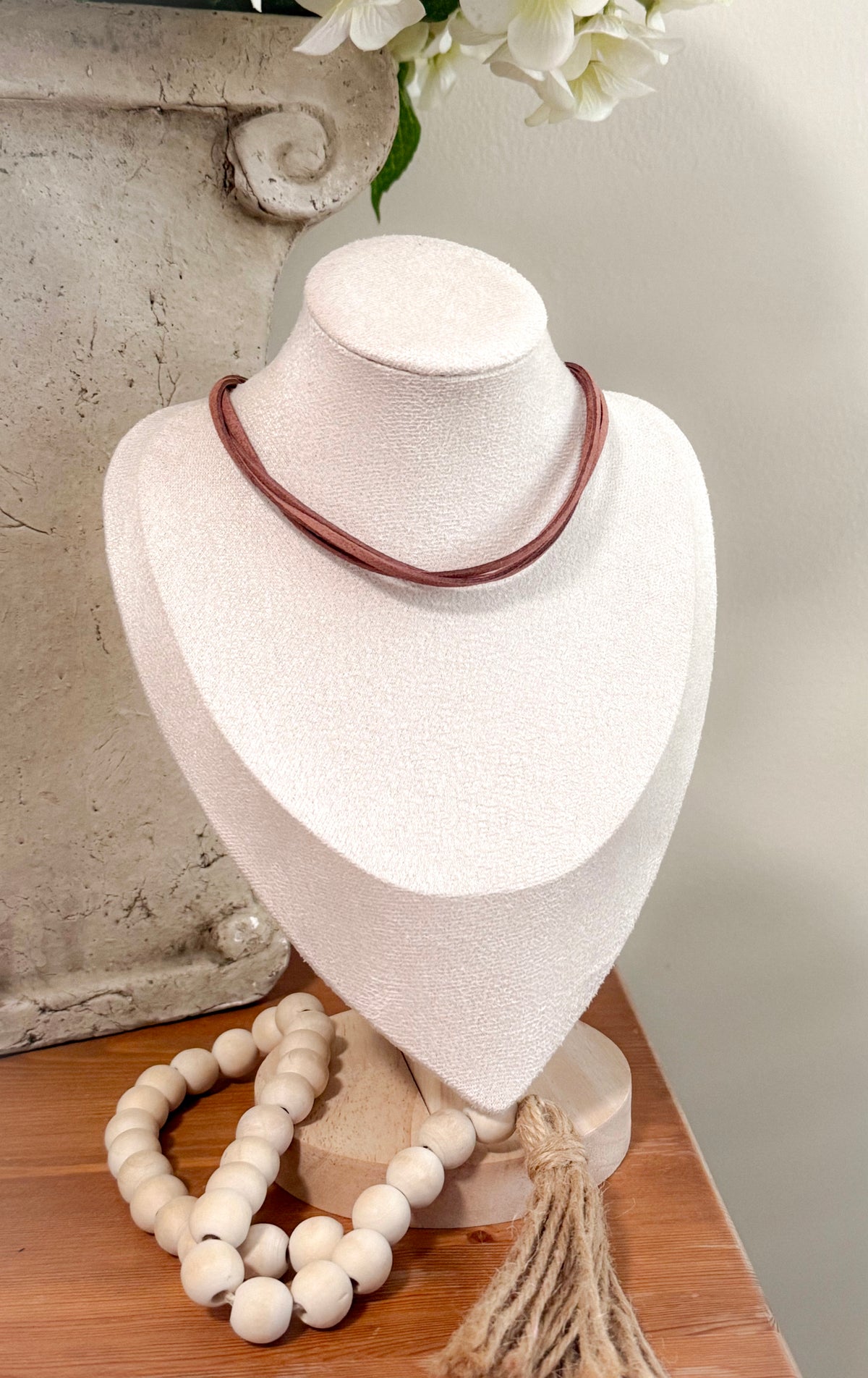 The Tahoe Leather Wrap Necklace