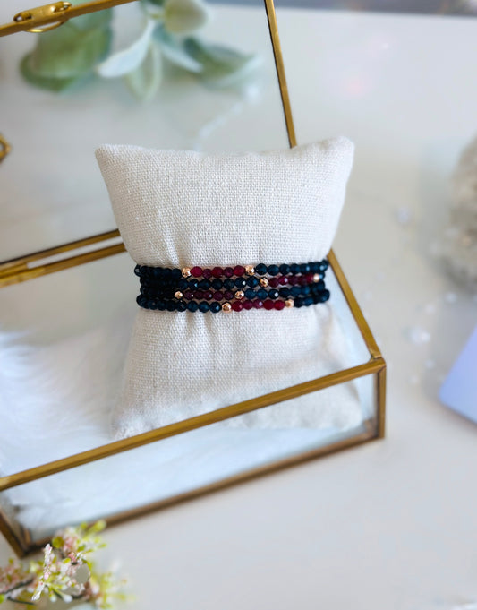 Saffaire and ruby gemstone bracelet