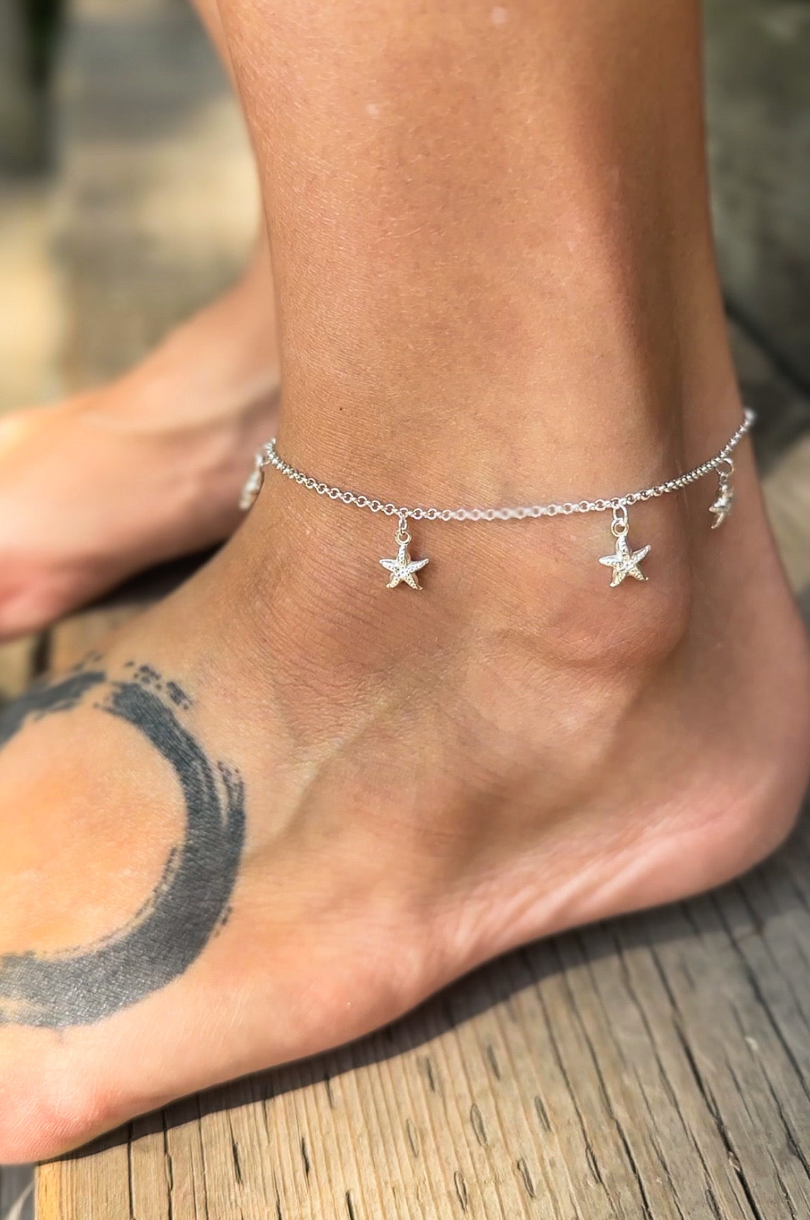Sterling Starfish Anklet