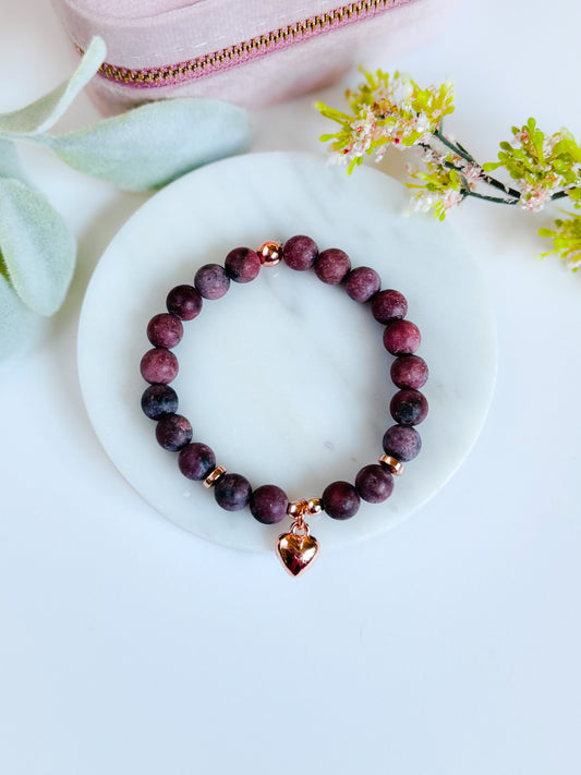 Matte Rhodonite Bracelet