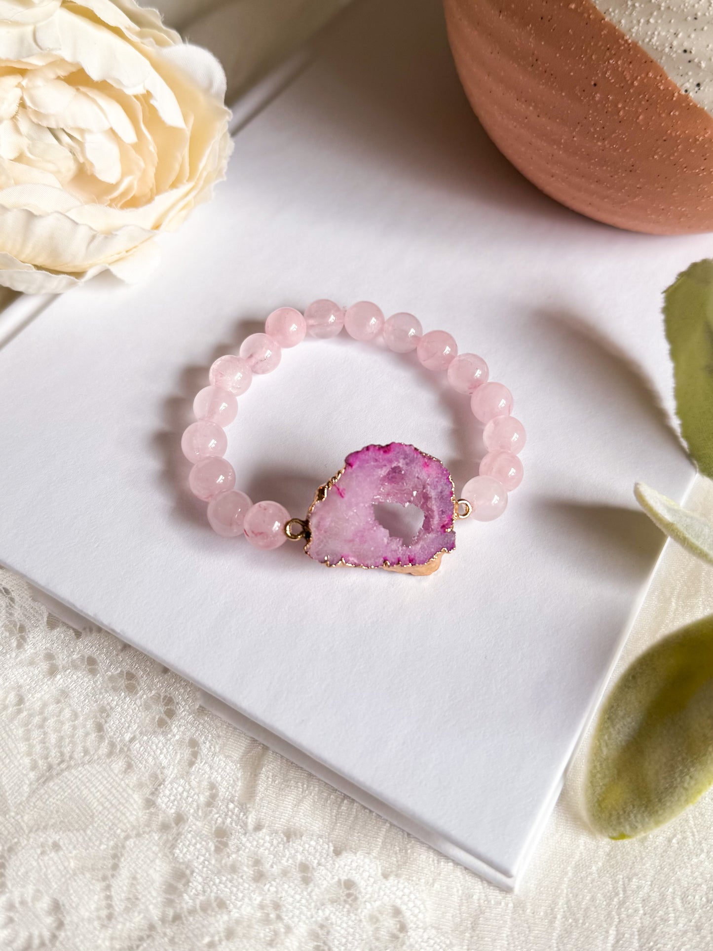 Pink Paradise Geode Bracelet