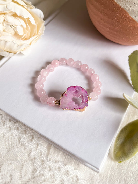 Pink Paradise Geode Bracelet