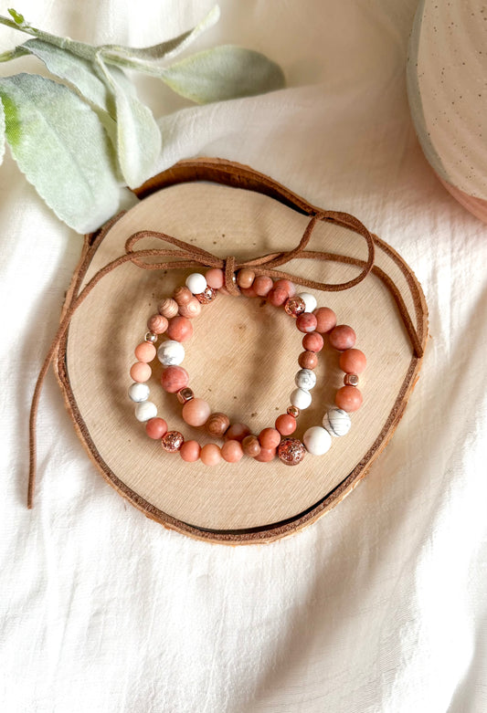 The Peach Tree Bracelet set