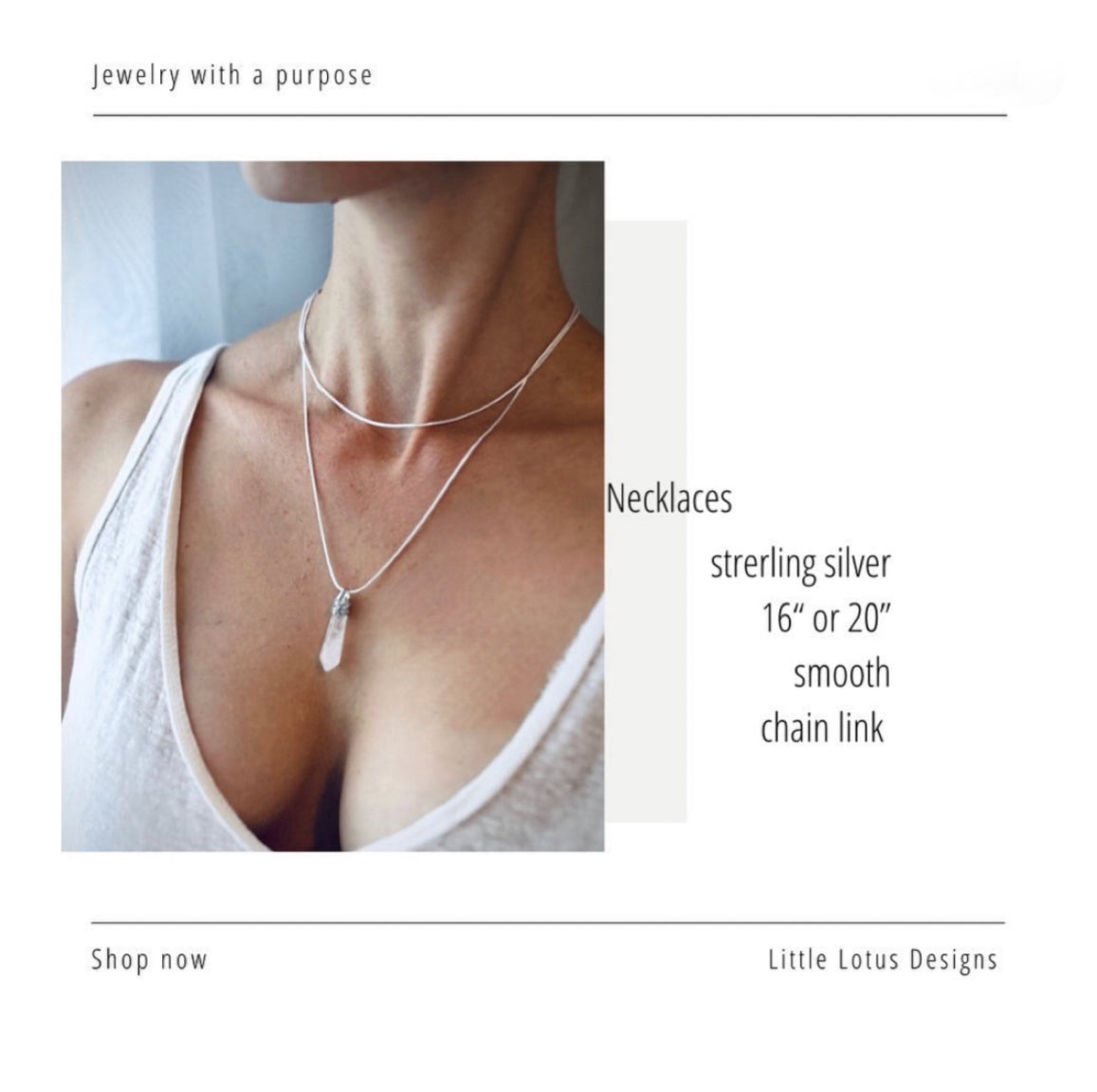 The Rose Quartz Pendant necklace.