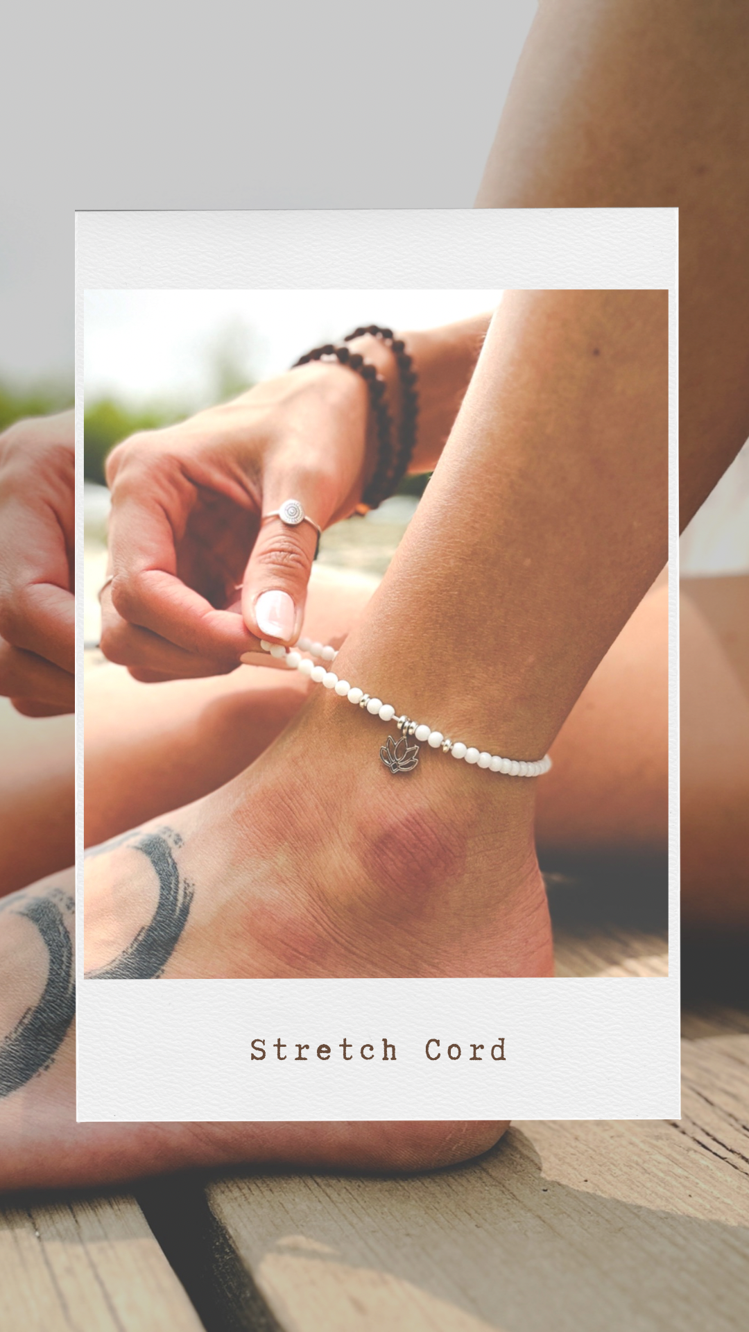 white gemstone anklet canada