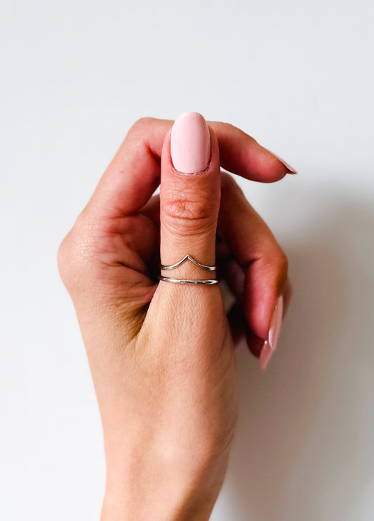 sterling silver plain band ring stacking ring canada