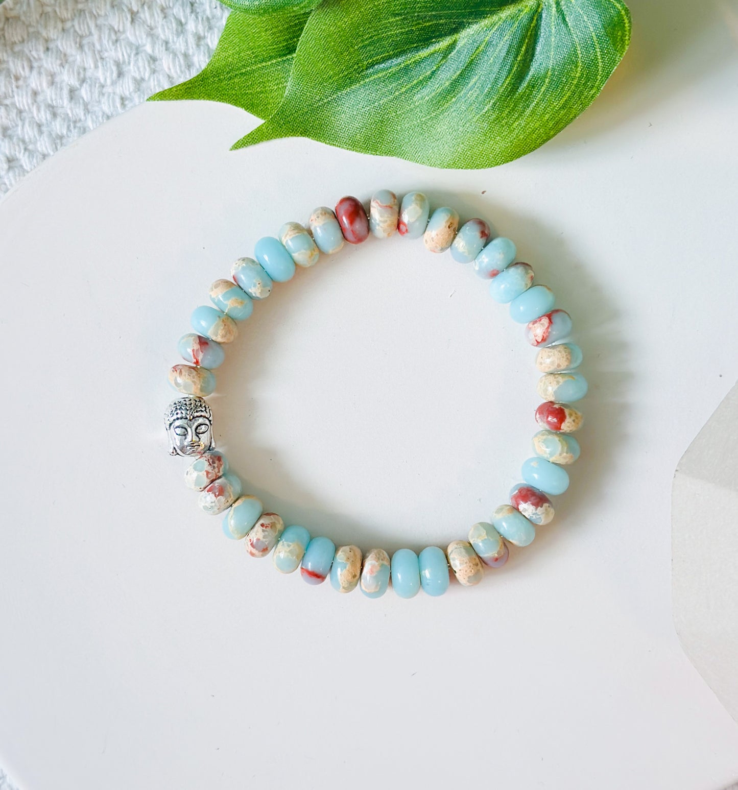 Sea Sediment Imperial Jasper Rondelle 8mm