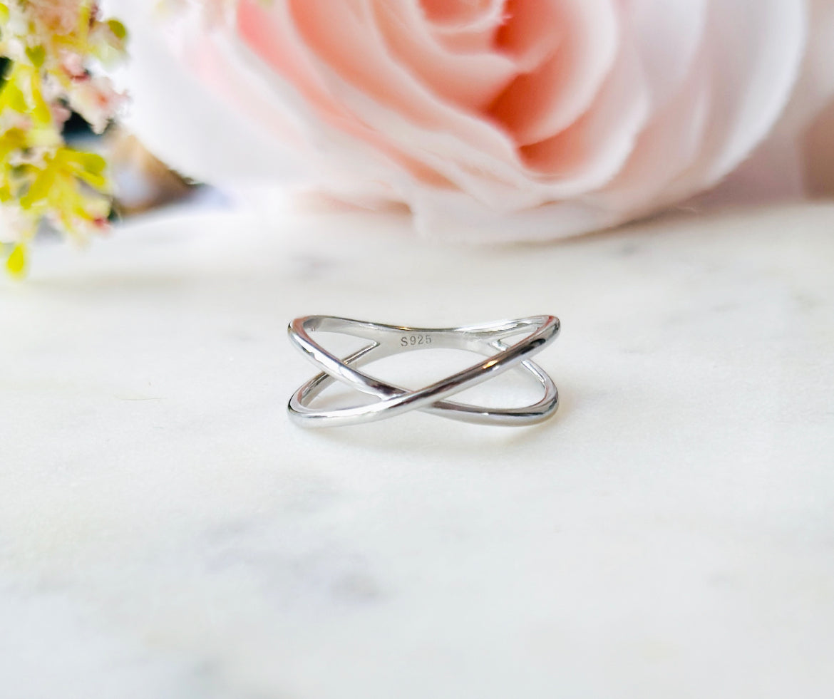 criss cross sterling silver ring canada