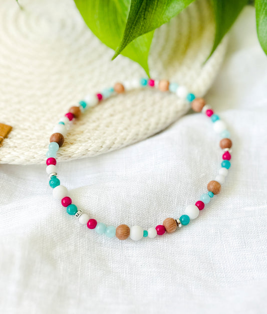 gemstone anklet for the beach