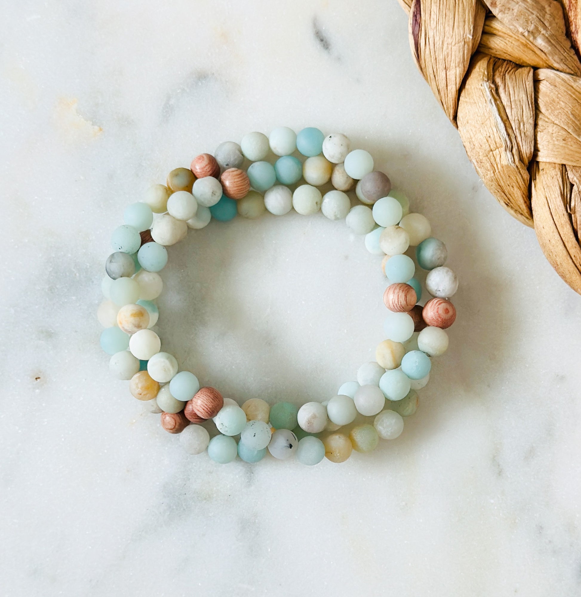 Amazonite wrap bracelet for courage