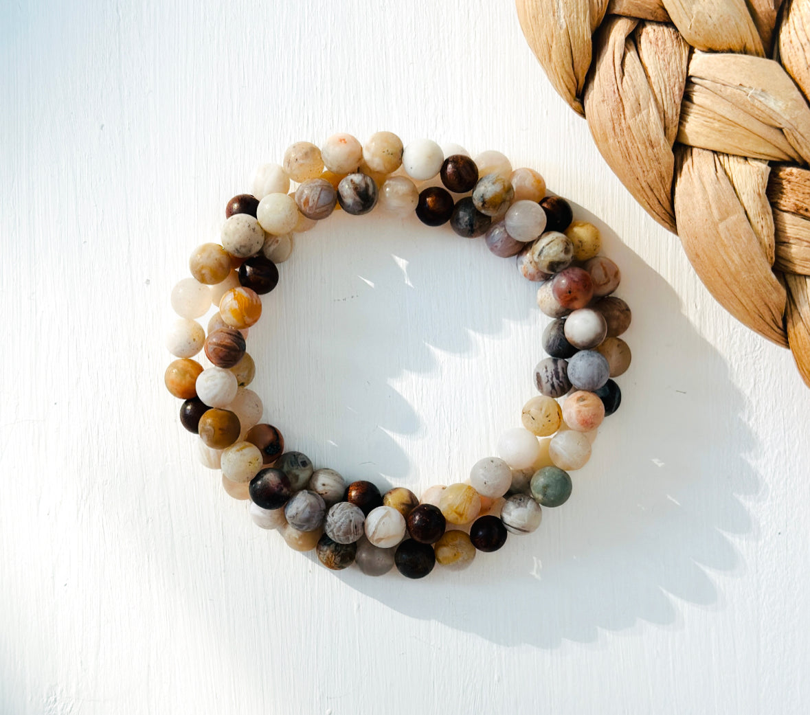 The Bamboo Leaf Agate Wrap Bracelets