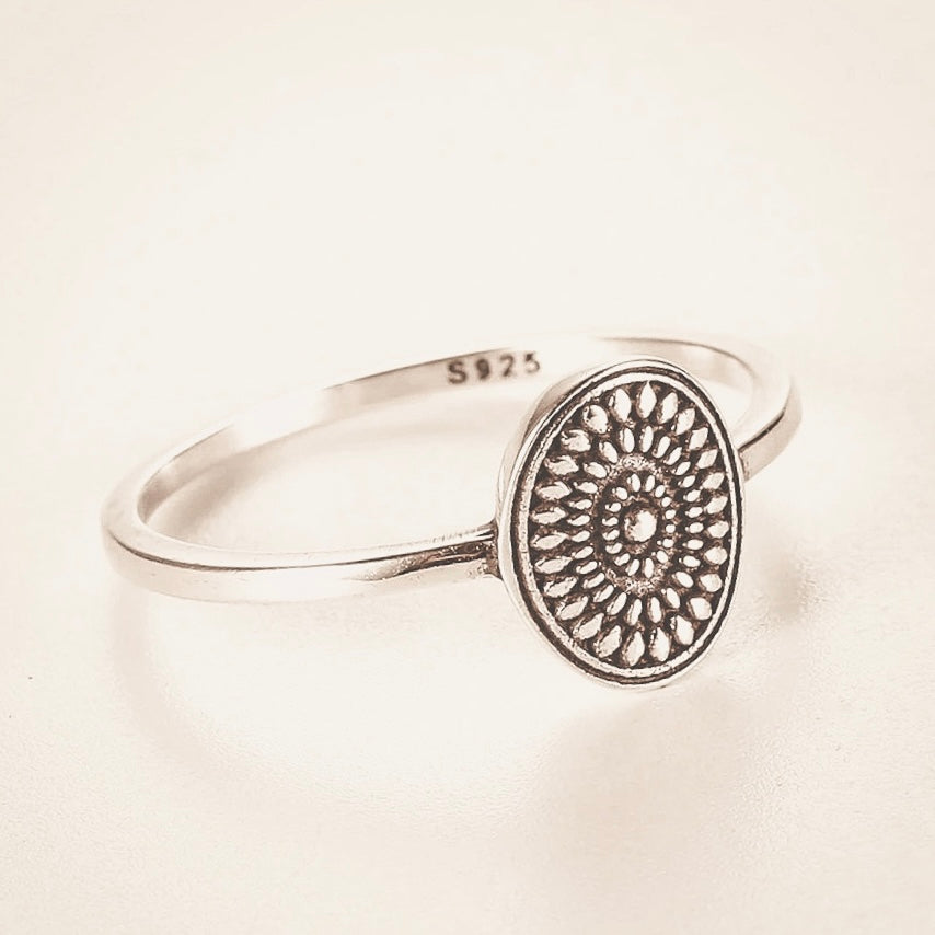 Vintage style ring with a unique design.  Sterling Silver Canada