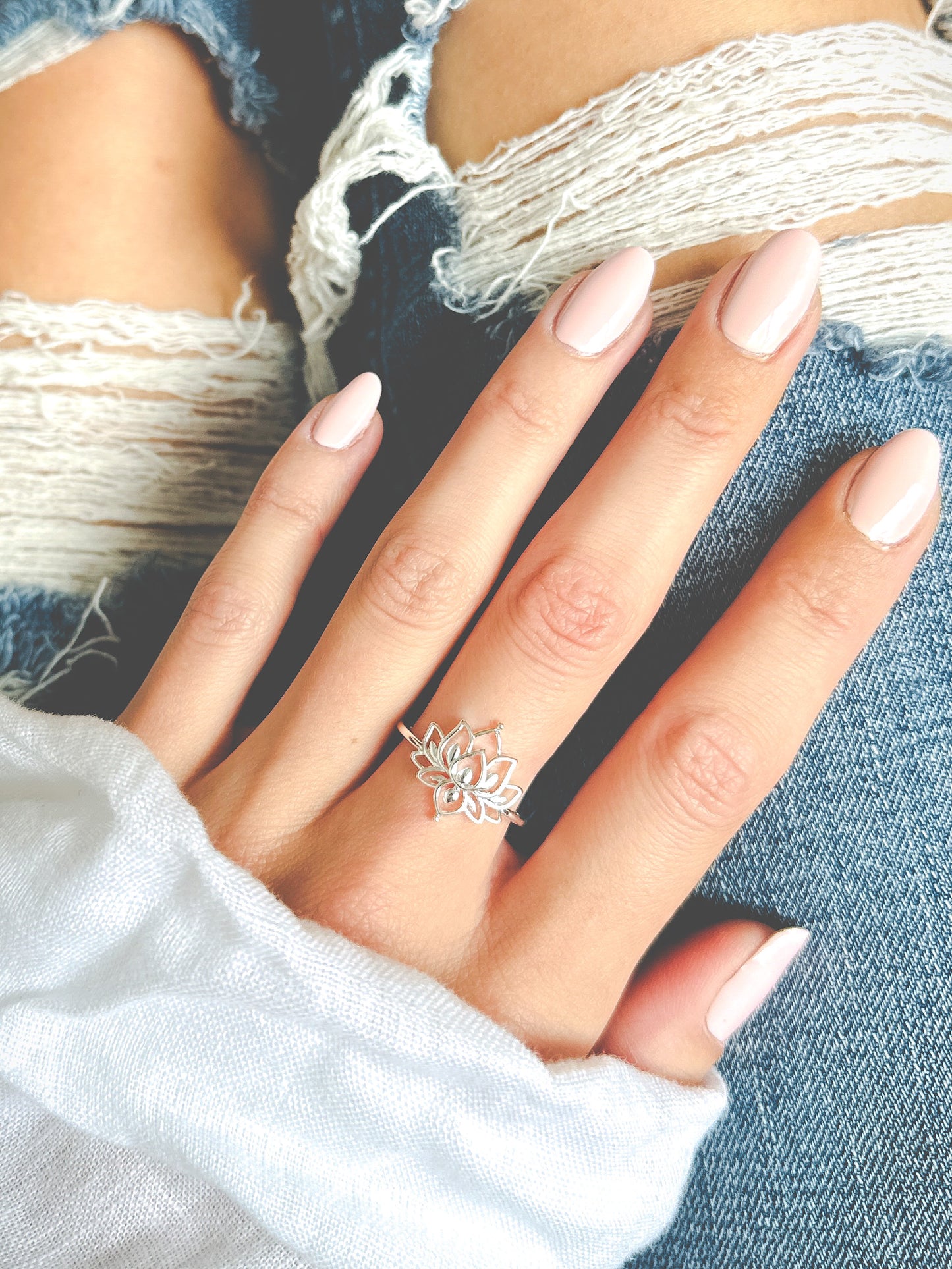 Lotus Ring Silver