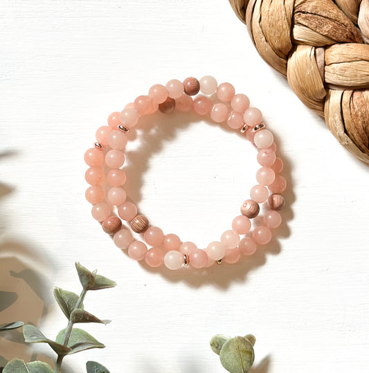 Sunstone wrap bracelet
