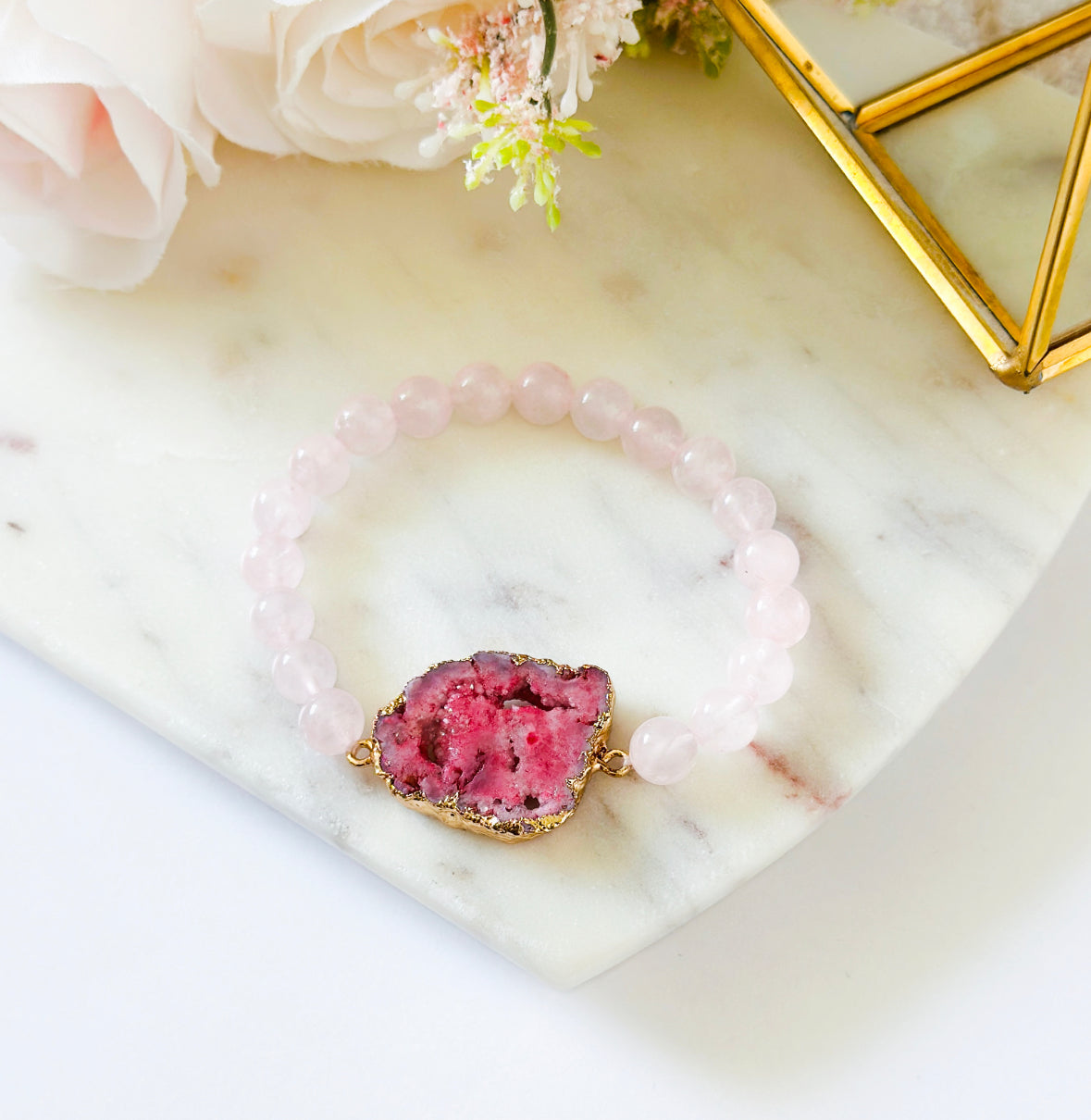 Pink Paradise Geode Bracelet