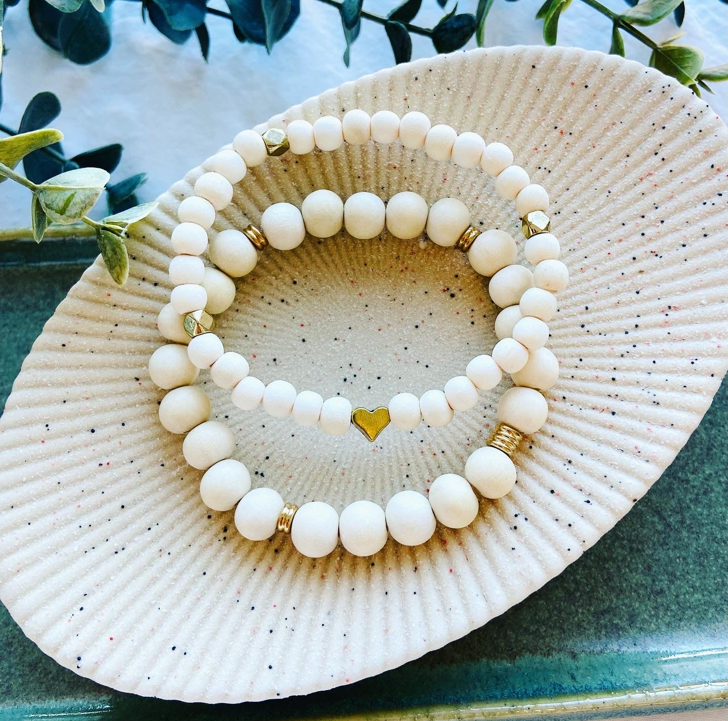 White wood bracelet