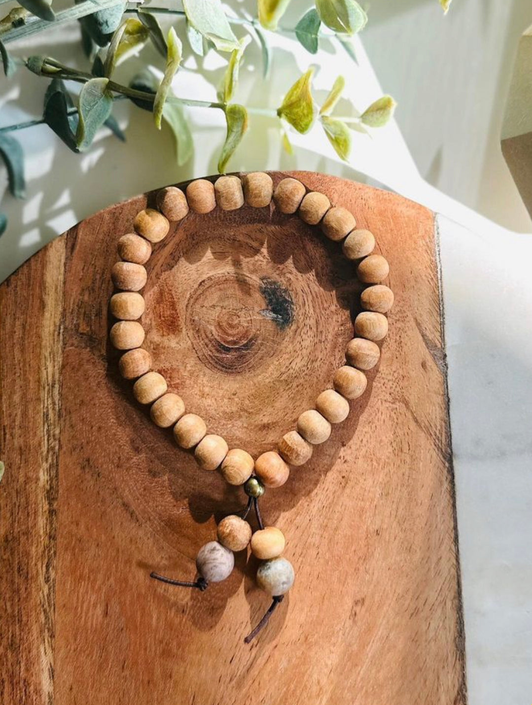Matte Sandalwood Tie Bracelet
