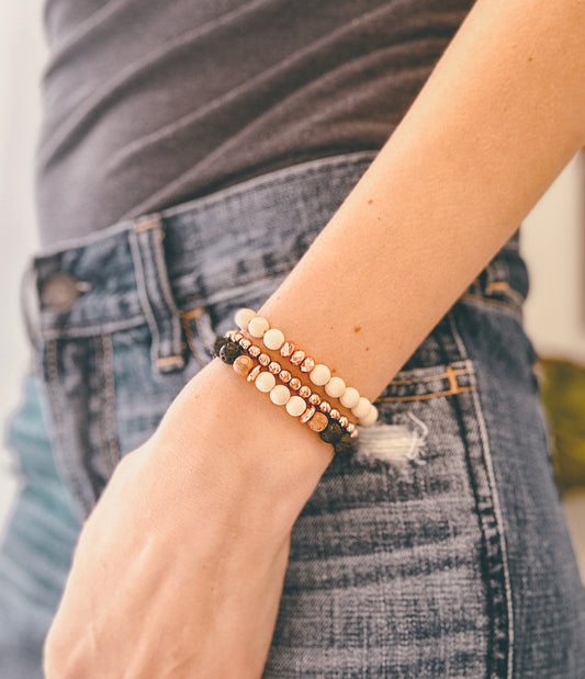 stacking gemstone bracelets