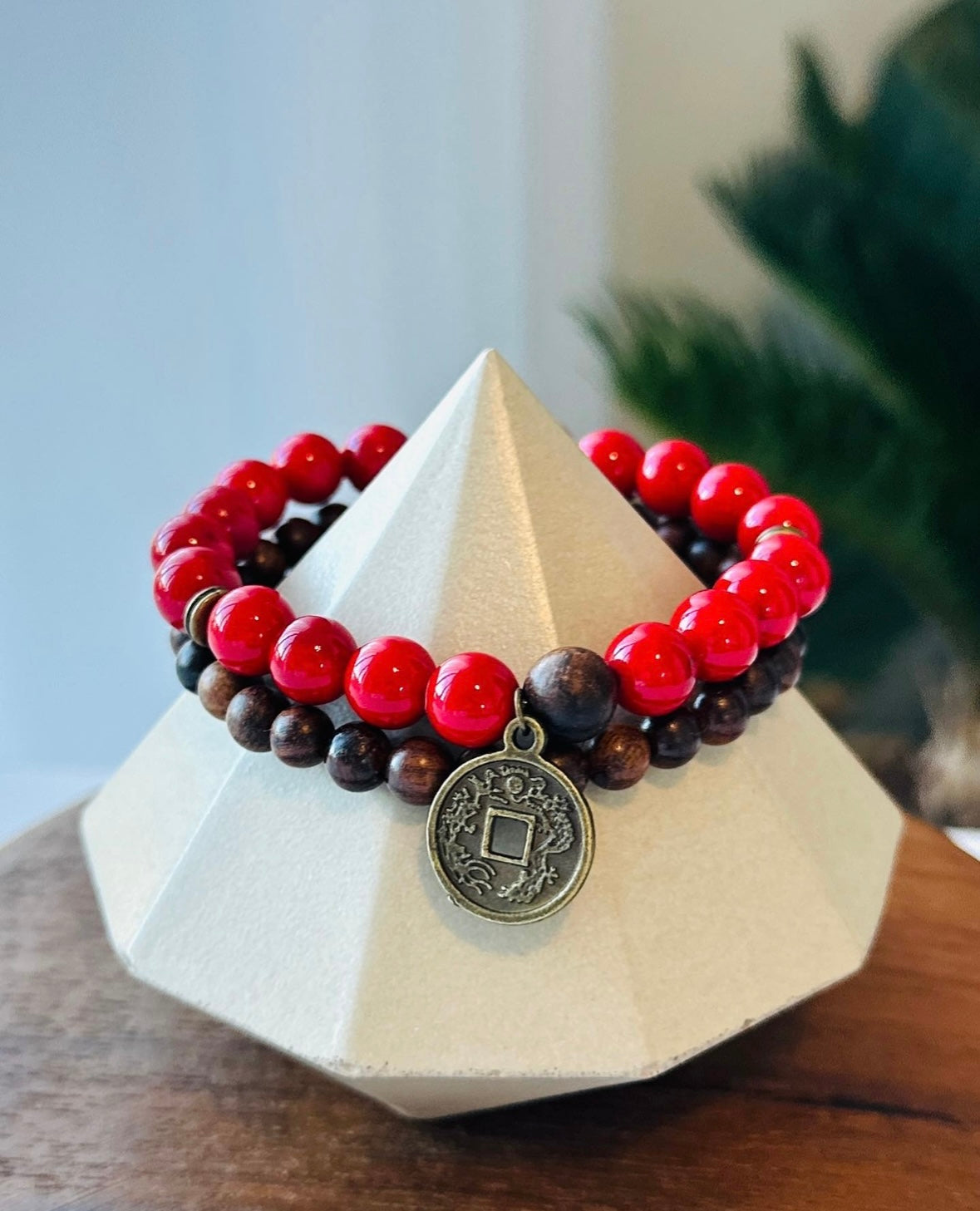 red coral healing bracelet