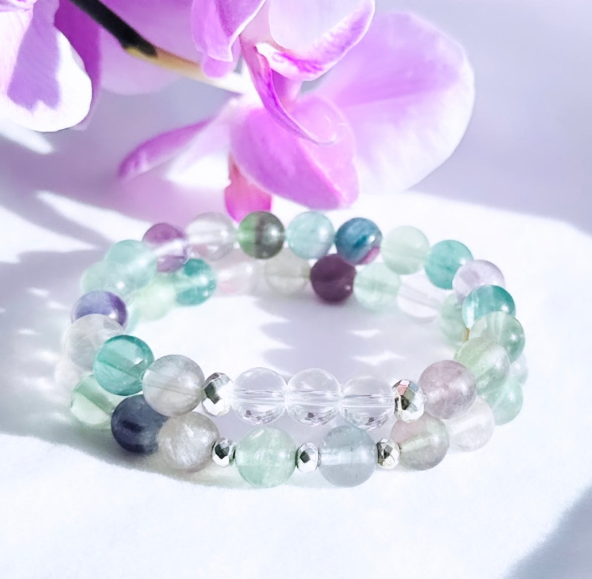 Fluorite Calming Bracelet Stack