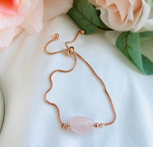 The Rose Quartz Minimalist Bracelet