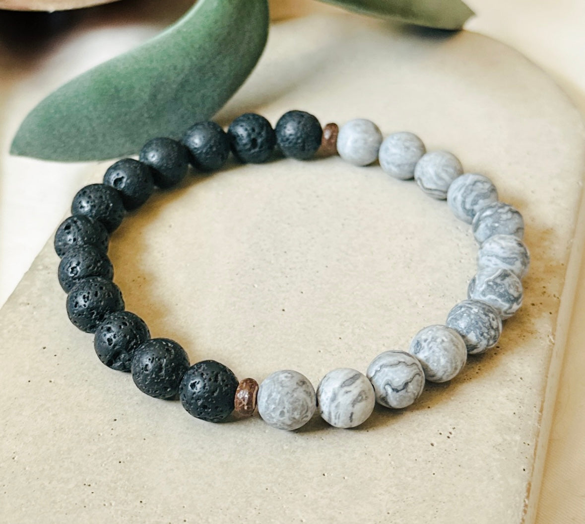 lava rock mens bracelets