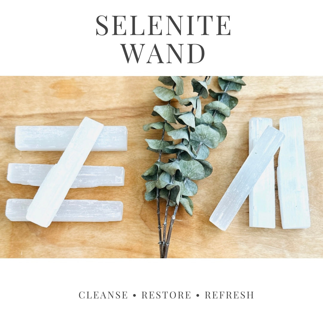  selenite cleansing wands