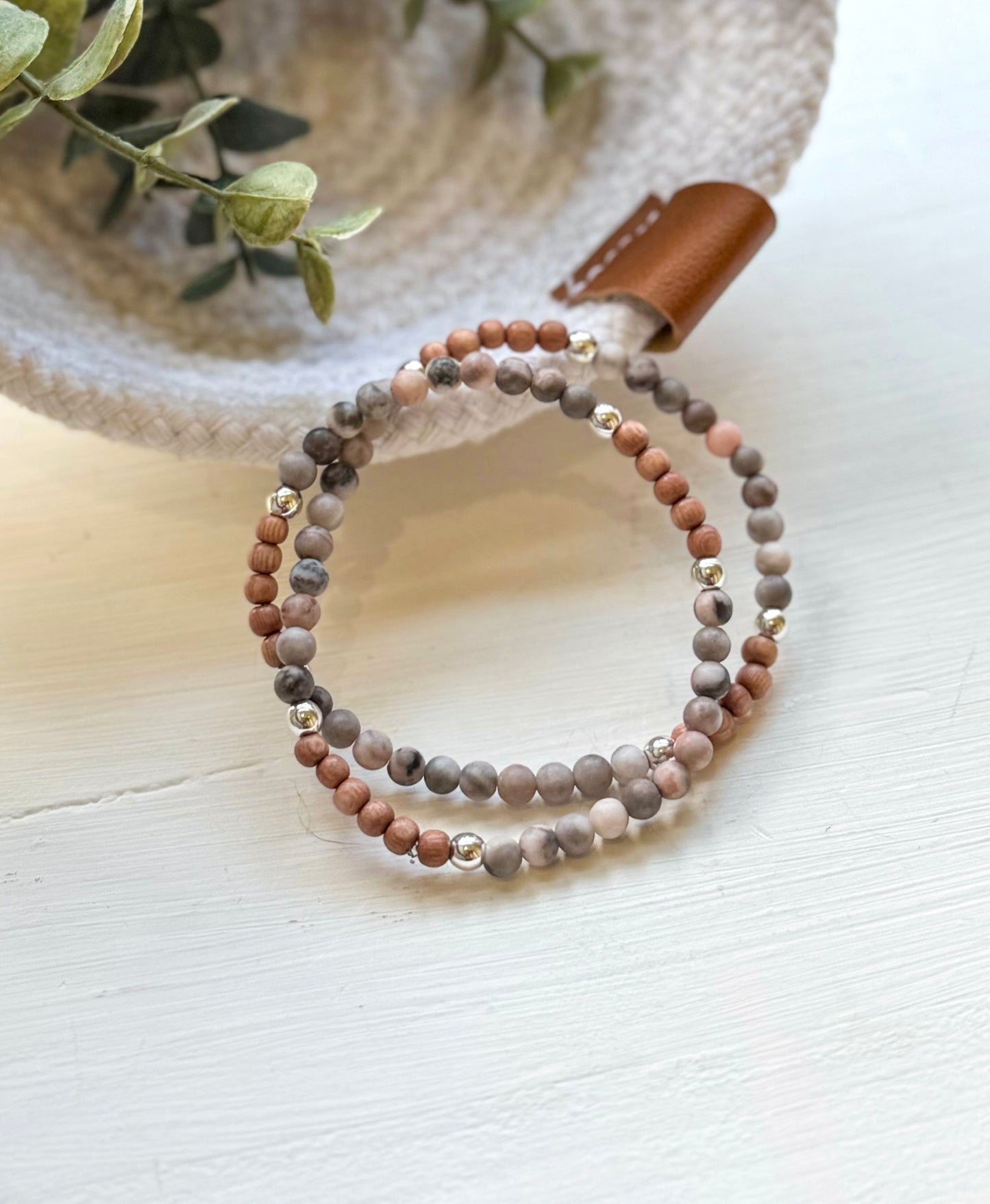 The Pink Zebra Jasper Wrap Bracelet