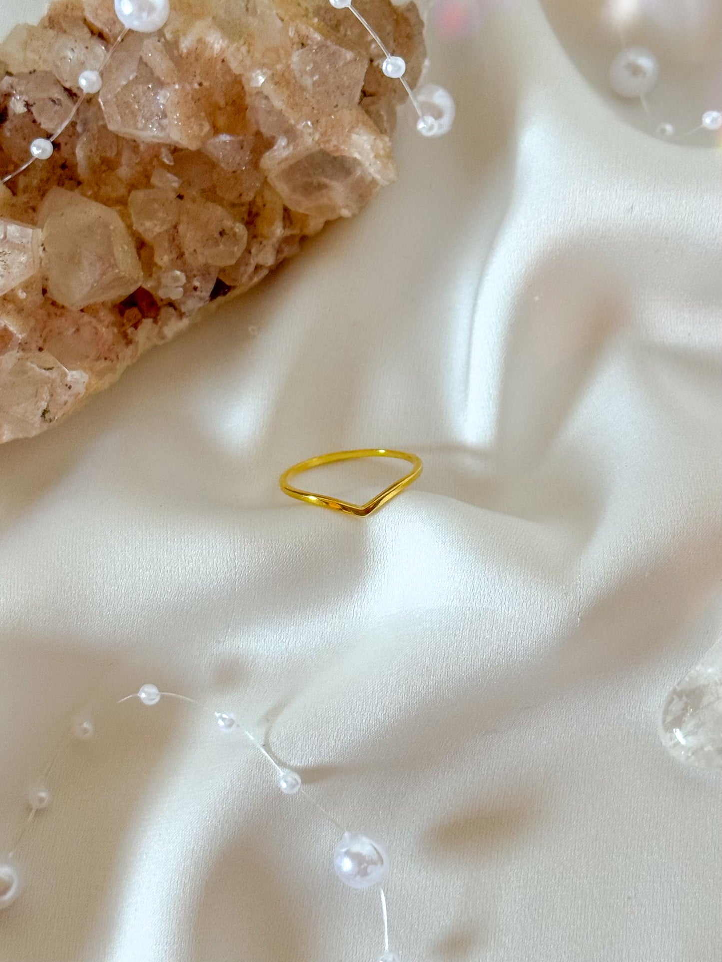 The Gold Chevron Ring