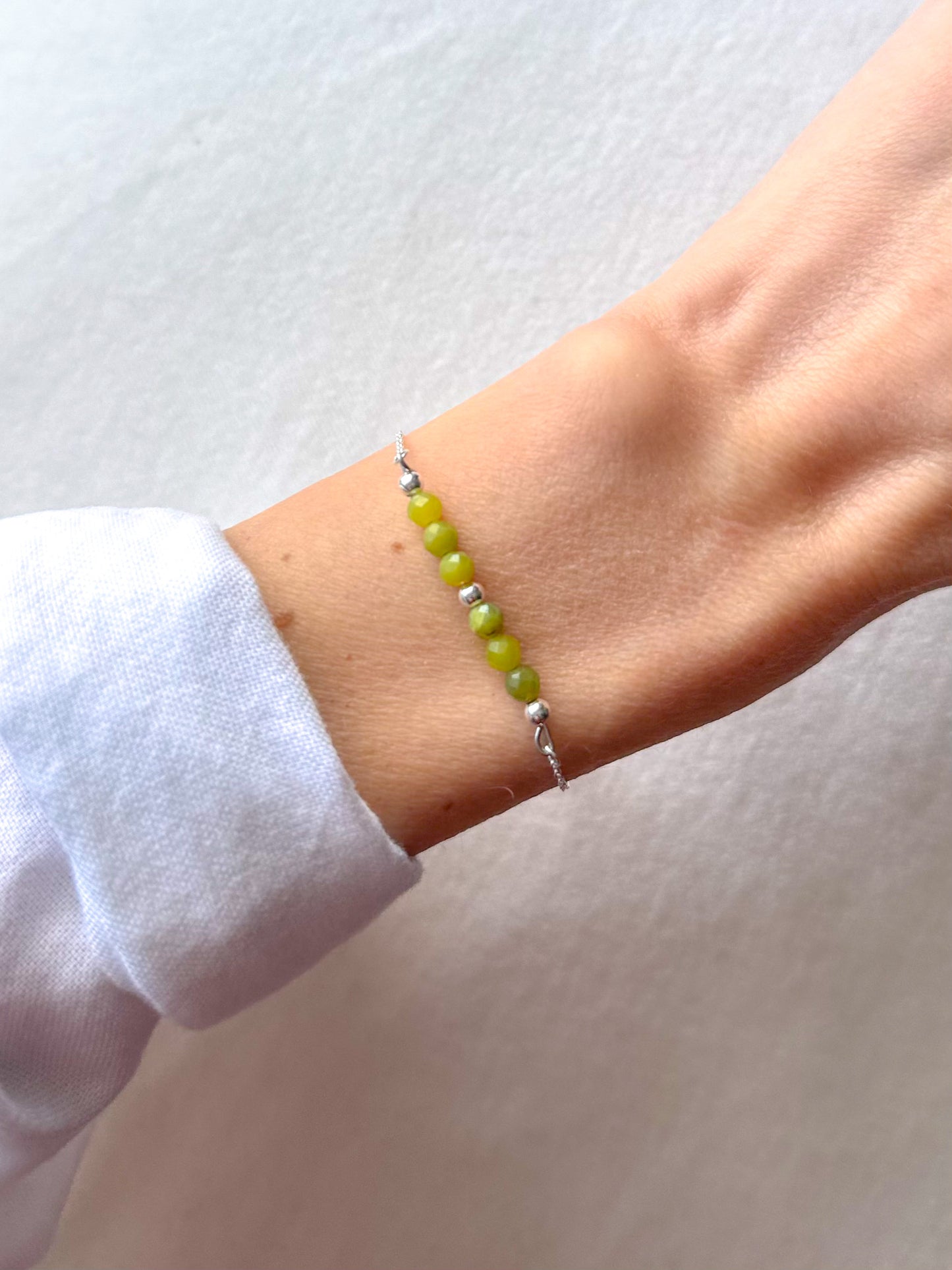 The Birthstone Minimalist Silver Bracelets