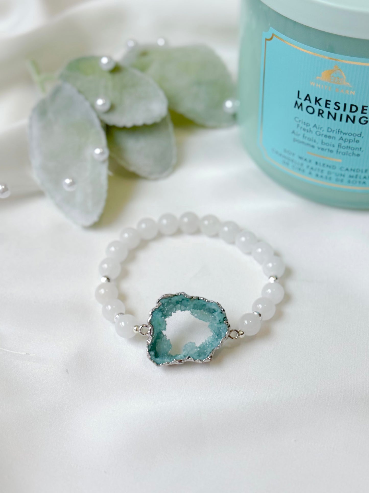 The Balancing Blue Druzy Agate Bracelet