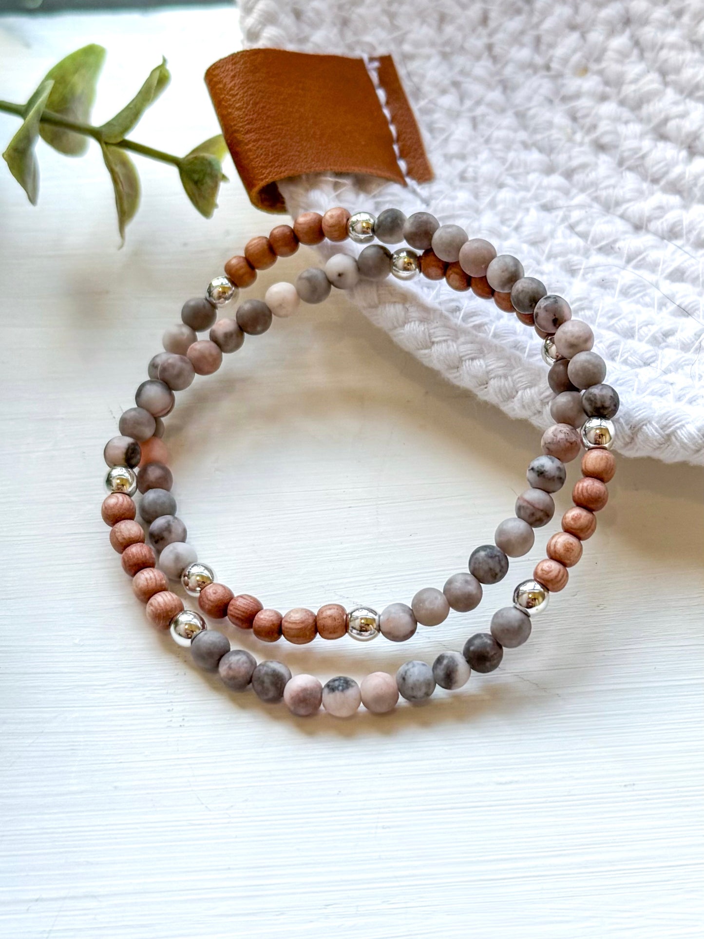 The Pink Zebra Jasper Wrap Bracelet