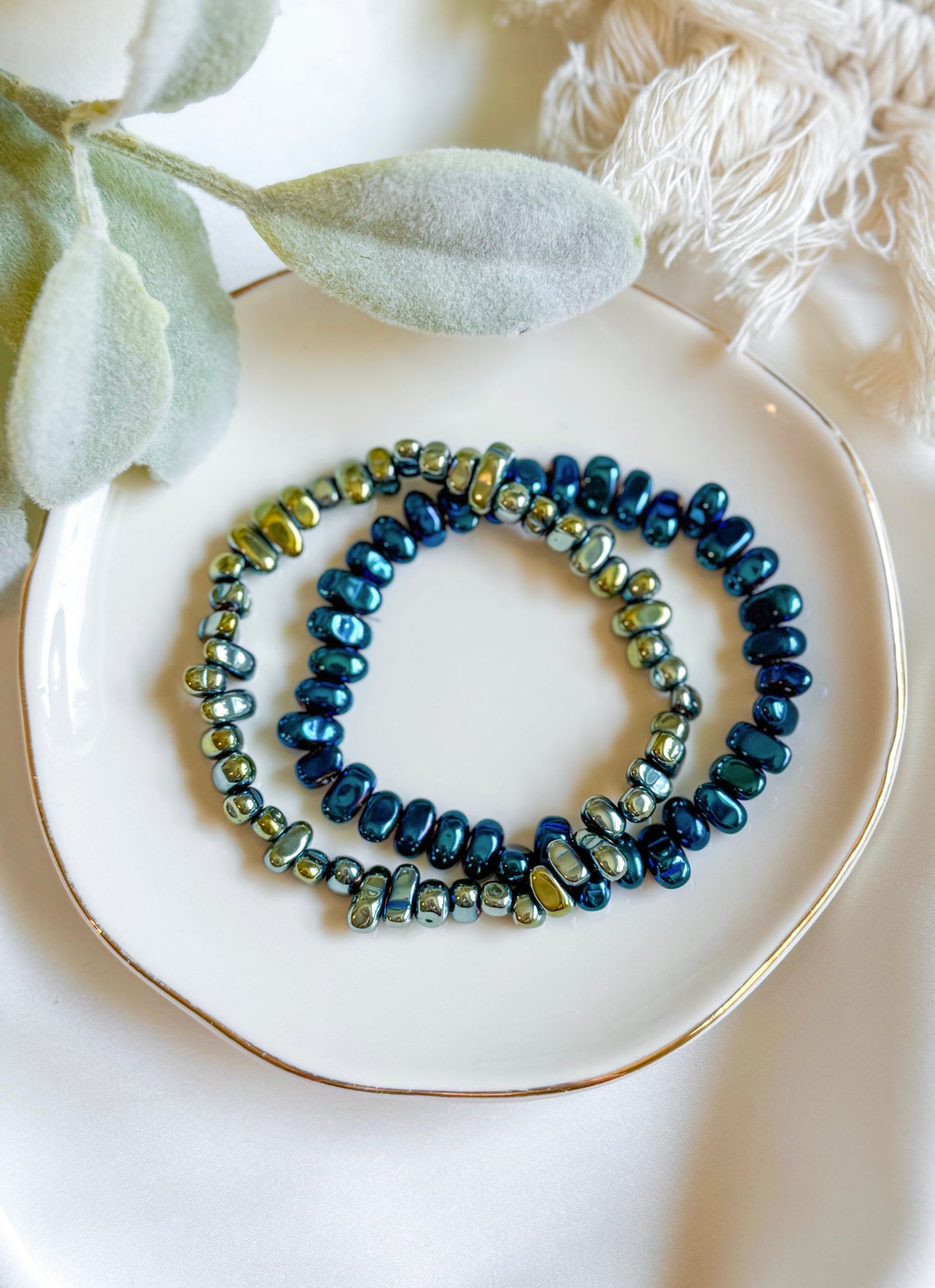 The Glimmering Sage Bracelets