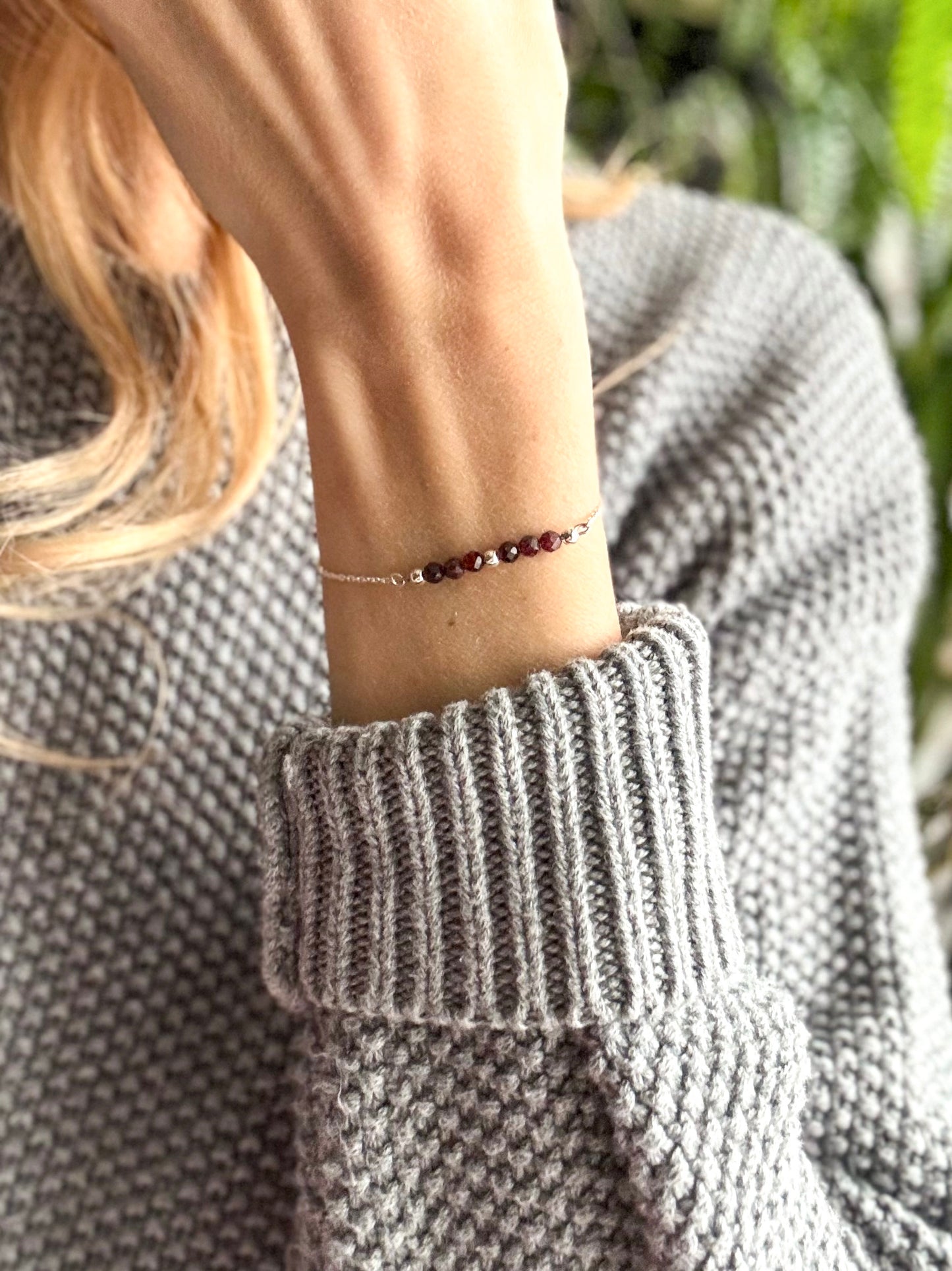 The Birthstone Minimalist Silver Bracelets